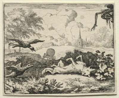 Reynard la Volpe: Reynard Finge la Morte da Allart van Everdingen