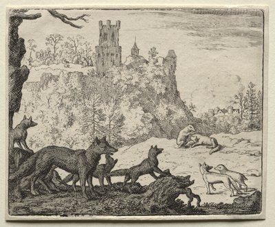 Reynard la volpe: Reynard e il tasso partono per la corte da Allart van Everdingen