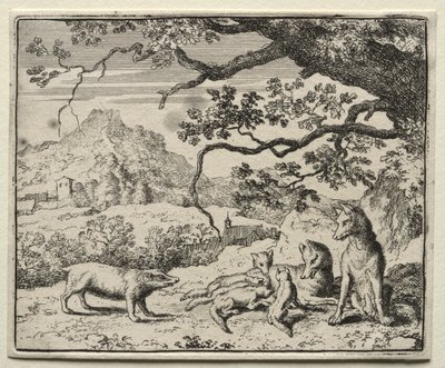 Reynard la volpe: Il tasso chiama Reynard a corte da Allart van Everdingen