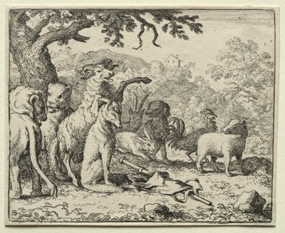 Reynard la volpe: La benedizione data a Reynard da Allart van Everdingen