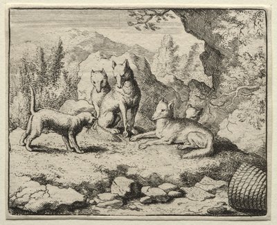 Reynard la volpe: Il gatto chiama Reynard a corte da Allart van Everdingen