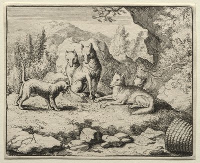 Reynard la Volpe: Il gatto chiama Reynard a corte da Allart van Everdingen