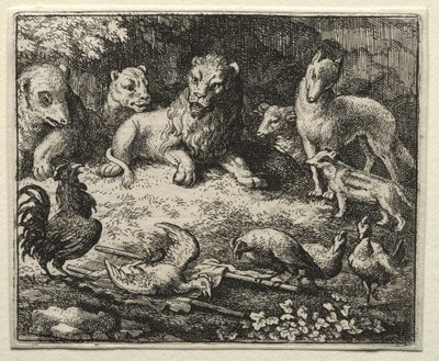 Reynard la Volpe: Il Lamento del Gallo da Allart van Everdingen