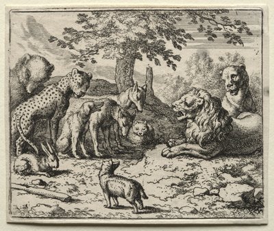 Reynard la Volpe: Il Consiglio dei Leoni da Allart van Everdingen