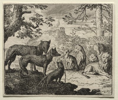 Reynard la volpe: I parenti di Reynard lasciano la corte da Allart van Everdingen