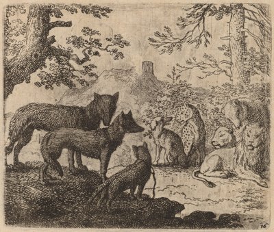 I parenti di Reynard implorano per lui, probabilmente c. 1645-1656 da Allart van Everdingen