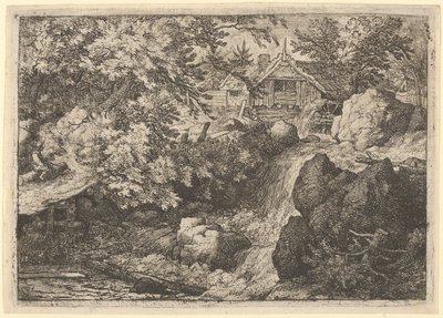 La cascata vicino al mulino ad acqua, XVII secolo da Allart van Everdingen