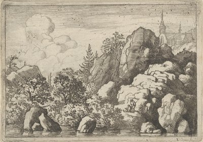 La chiesa sulla collina da Allart van Everdingen