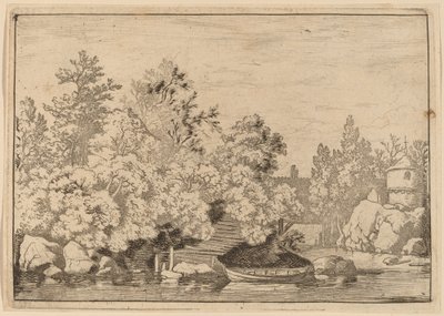 La diga e il ponte coperto da Allart van Everdingen