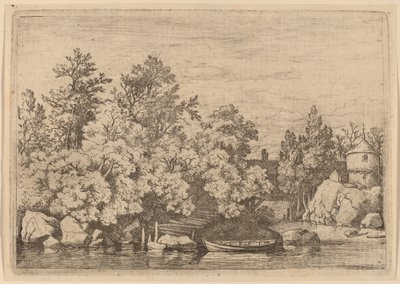 La Diga del Bastone e il Ponte Coperto, probabilmente c. 1645-1656 da Allart van Everdingen
