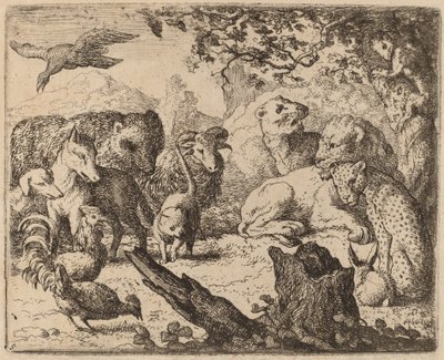 Il leone annuncia una pace, probabilmente c. 1645-1656 da Allart van Everdingen