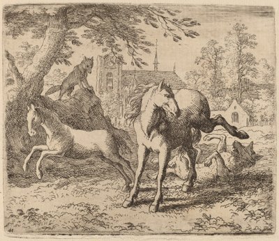 La giumenta e il lupo, probabilmente c. 1645-1656 da Allart van Everdingen