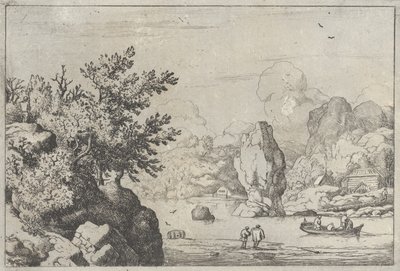 La roccia nel mezzo del fiume da Allart van Everdingen