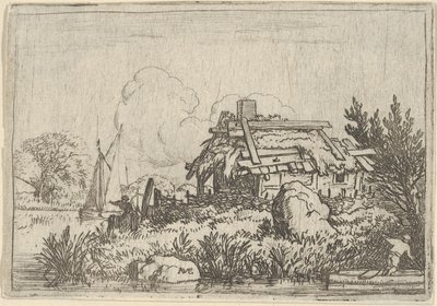 Il cottage in rovina, circondato dall