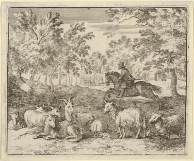 Il pastore a cavallo insegue il cervo, 1650-75 da Allart van Everdingen