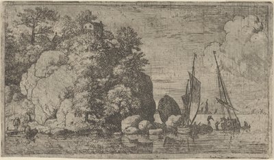 Le due barche sul fiume, XVII secolo da Allart van Everdingen