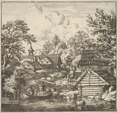 Lo scarico della chiatta da Allart van Everdingen