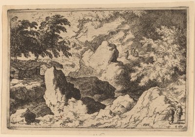 Tre Uomini su una Roccia, probabilmente c. 1645-1656 da Allart van Everdingen