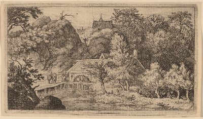 Mulino ad Acqua ai Piedi di una Montagna da Allart van Everdingen