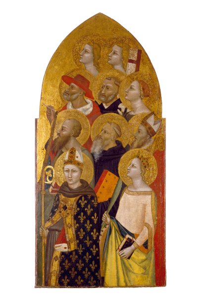 Santi e angeli, c.1360-70 da Allegretto Nuzi