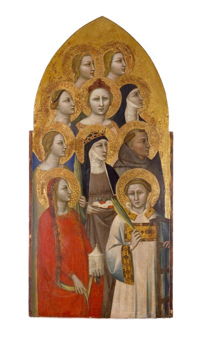 Santi e angeli, c.1370 da Allegretto Nuzi