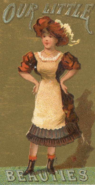 Dalla serie Ragazze e bambini N58 promuovendo Our Little Beauties Cigarettes for Alle..., 1887 da Allen and Ginter