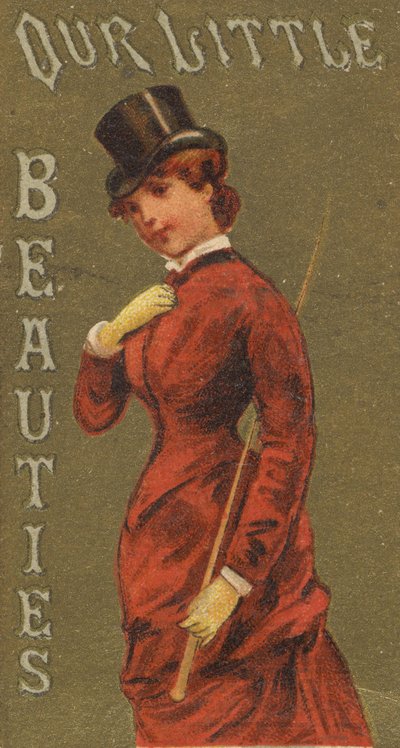 Dalla serie Ragazze e Bambini N58 promuovendo Our Little Beauties Cigarettes per Alle, 1887 da Allen and Ginter