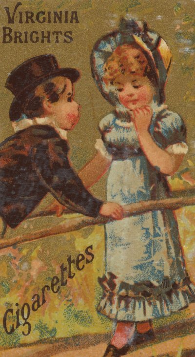 Dalla serie Ragazze e Bambini N64 promuovendo Virginia Brights Cigarettes per Allen &..., 1886 da Allen and Ginter