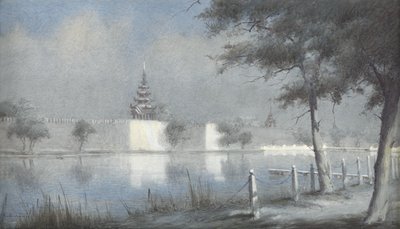 Il fossato a Mandalay al chiaro di luna, 1924 da Alma Claude Burlton Cull