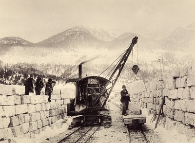 Costruzione dei tunnel di Worcheiner, iniziata nel 1897. foto 1905 da Alois Beer
