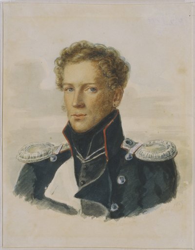 Sergey Lanskoy 1789-1832, ufficiale della Guardia dei Cavalieri, 1829 da Alois Gustav Rockstuhl