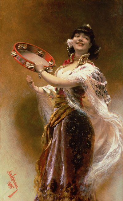 Zingara con tamburello da Alois Hans Schram
