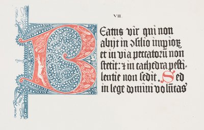 Arte della litografia: Salterio - Iniziale B, lastra VIII da Alois Senefelder