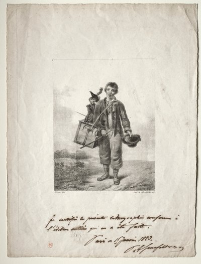 Ragazzo organettista da Alois Senefelder