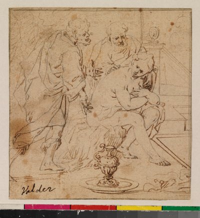 Susanna e i vecchioni (recto) da Alonso (follower of) Cano