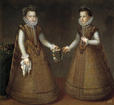 Le infante Isabella Clara Eugenia e Caterina Michele di Spagna da Alonso Sánchez Coello