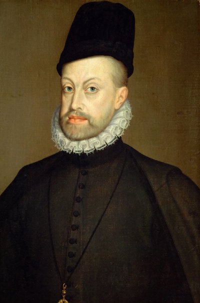 Ritratto di Filippo II 1527-1598, Re di Spagna e Portogallo, 1568 da Alonso Sánchez Coello