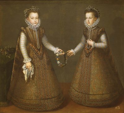 Le neonate Isabel Clara Eugenia e Catalina Micaela da Alonso Sánchez Coello