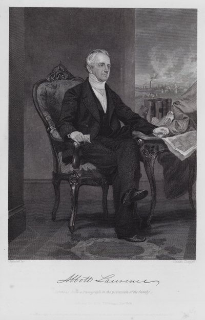 Abbott Lawrence (incisione) da Alonzo (after) Chappel