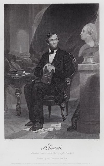 Abraham Lincoln (incisione) da Alonzo (after) Chappel