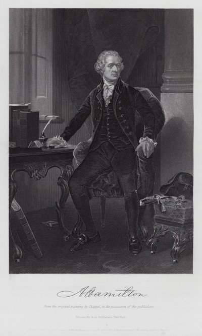 Alexander Hamilton (incisione) da Alonzo (after) Chappel