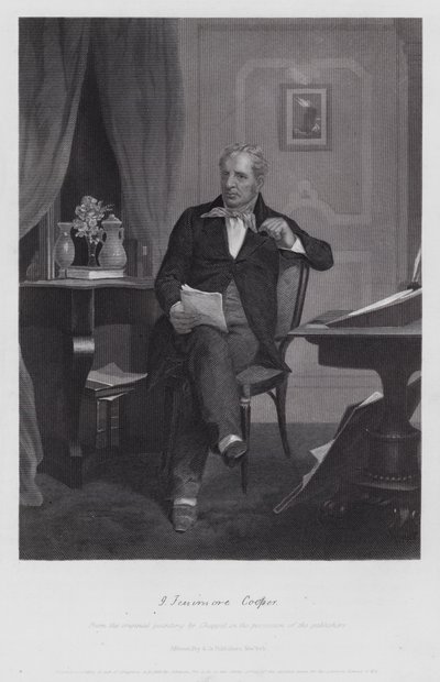 James Fenimore Cooper (incisione) da Alonzo (after) Chappel
