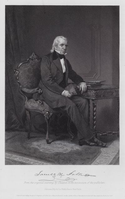 James Knox Polk (incisione) da Alonzo (after) Chappel