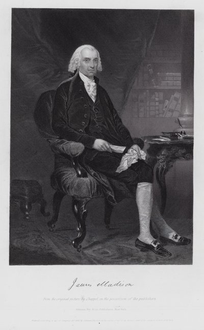 James Madison (incisione) da Alonzo (after) Chappel