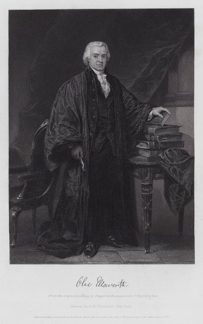 Oliver Ellsworth (incisione) da Alonzo (after) Chappel