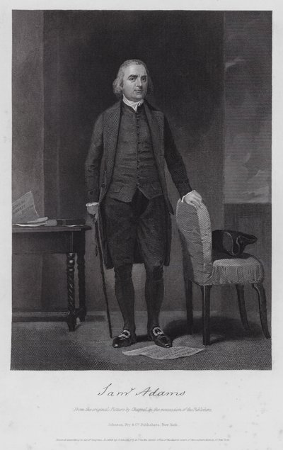 Samuel Adams (incisione) da Alonzo (after) Chappel