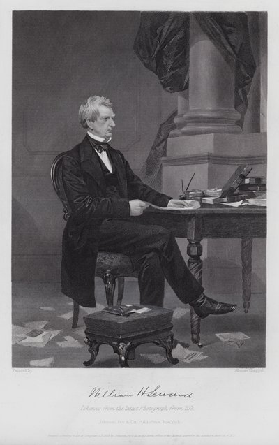 William Henry Seward (incisione) da Alonzo (after) Chappel