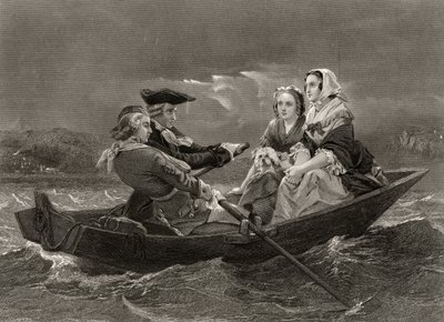 Lady Harriet Ackland in viaggio per visitare il campo del Generale Gates, da 