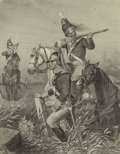 Cavalleria di Lee in schermaglia alla Battaglia di Guilford, 1858 da Alonzo Chappel