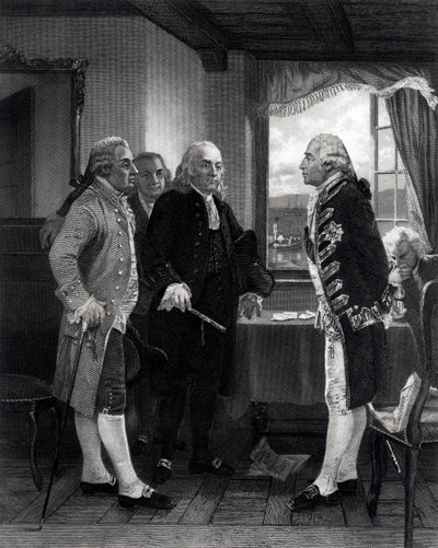 La Conferenza di Pace a Staten Island, Incontro tra Lord Howe e il Comitato del Congresso, 11 settembre 1776 da Alonzo Chappel